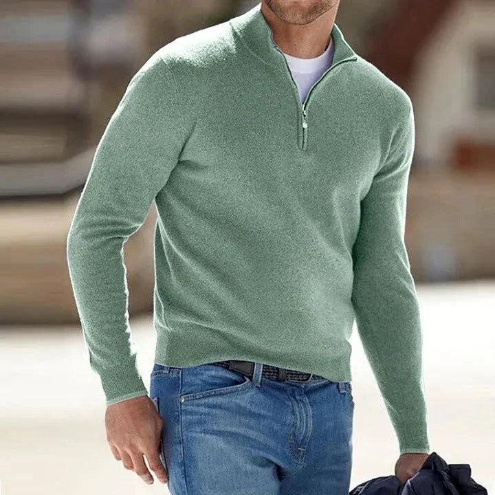 Men's Sweater Cashmere Blend Temperature-Regulating Warmth