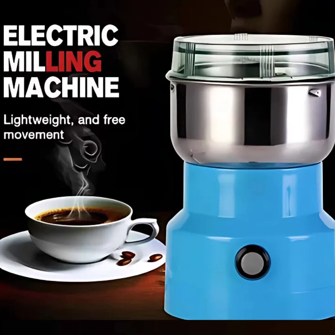 Mini Electric Food Grinder Stainless Steel Blades One-Button Operation