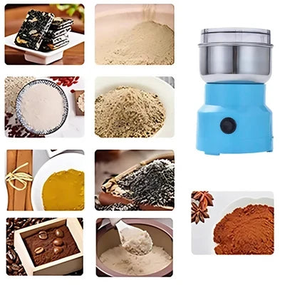 Mini Electric Food Grinder Stainless Steel Blades One-Button Operation