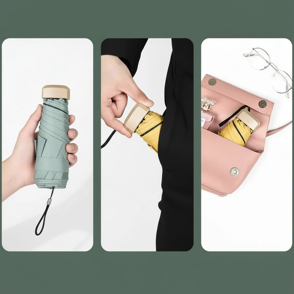Mini Umbrella UV & Rain Protection Foldable Lightweight Design