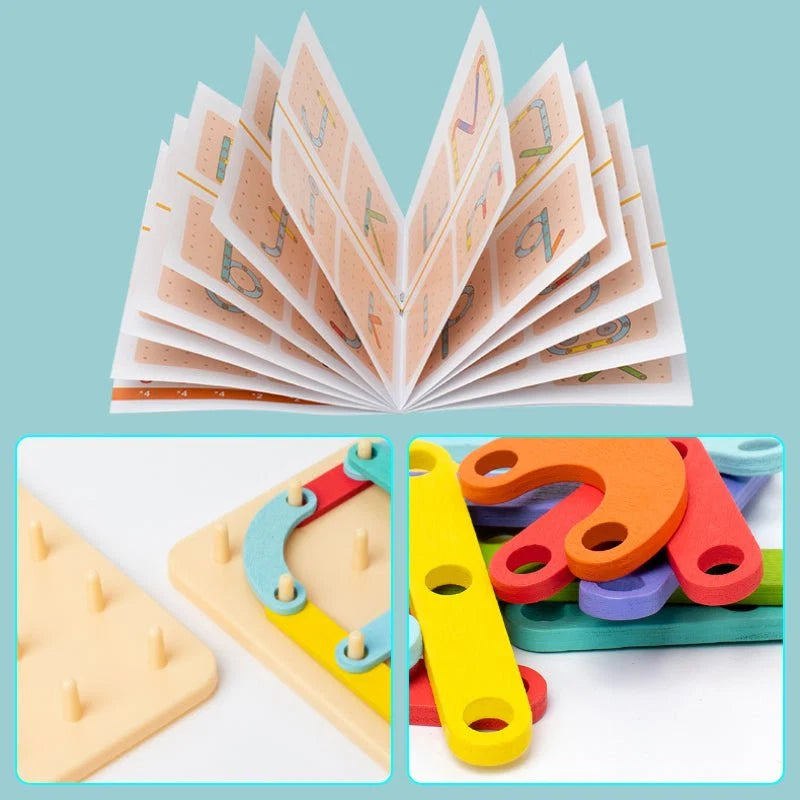 Montessori Puzzle Pegboard & Template Cards