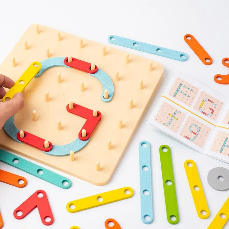 Montessori Puzzle Pegboard & Template Cards