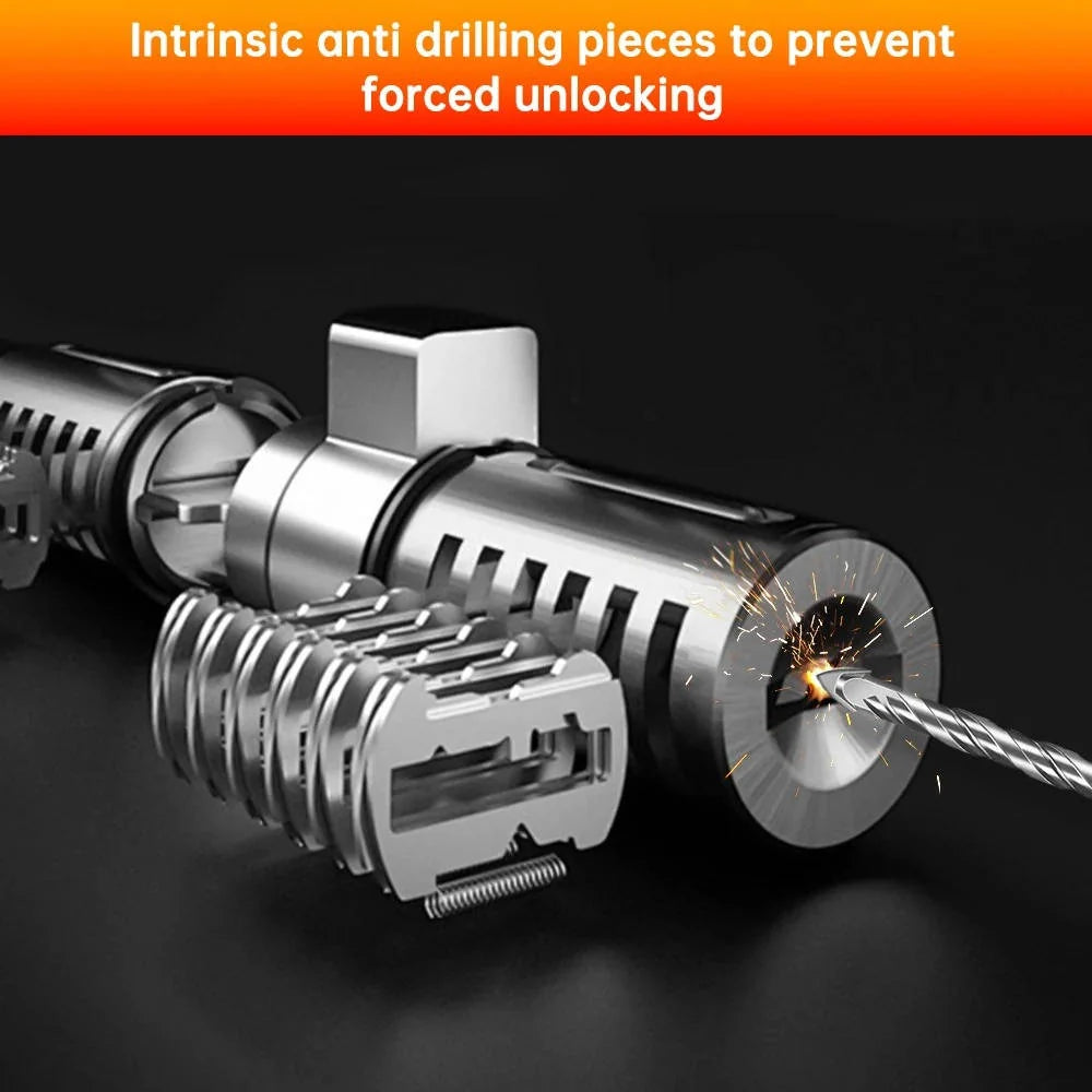 Motorcycle Disc Lock 120dB Motion Alarm IP67 Water-Resistant Rechargeable