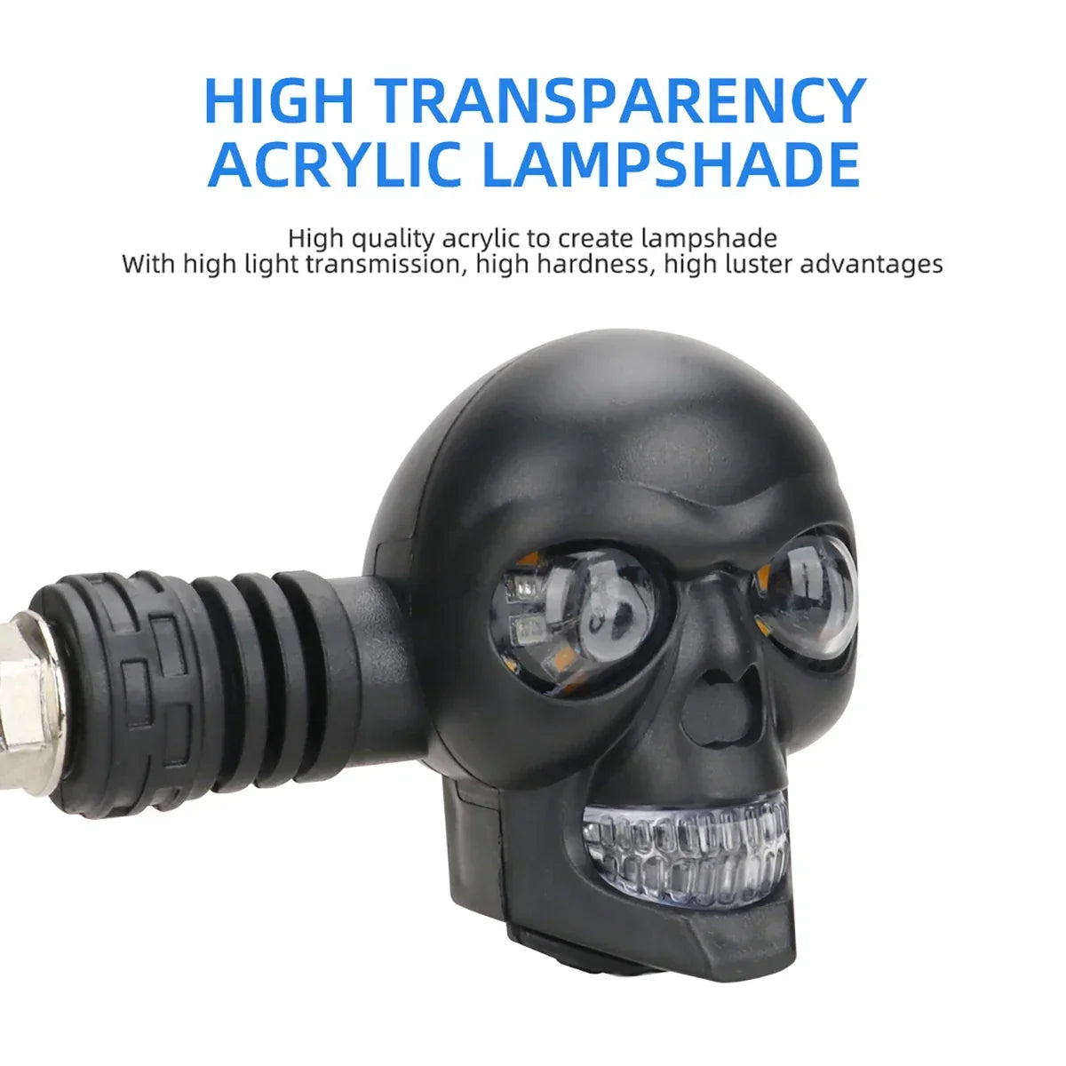 Motorcycle Turn Signal Lights Skull Design Dual-Mode LED