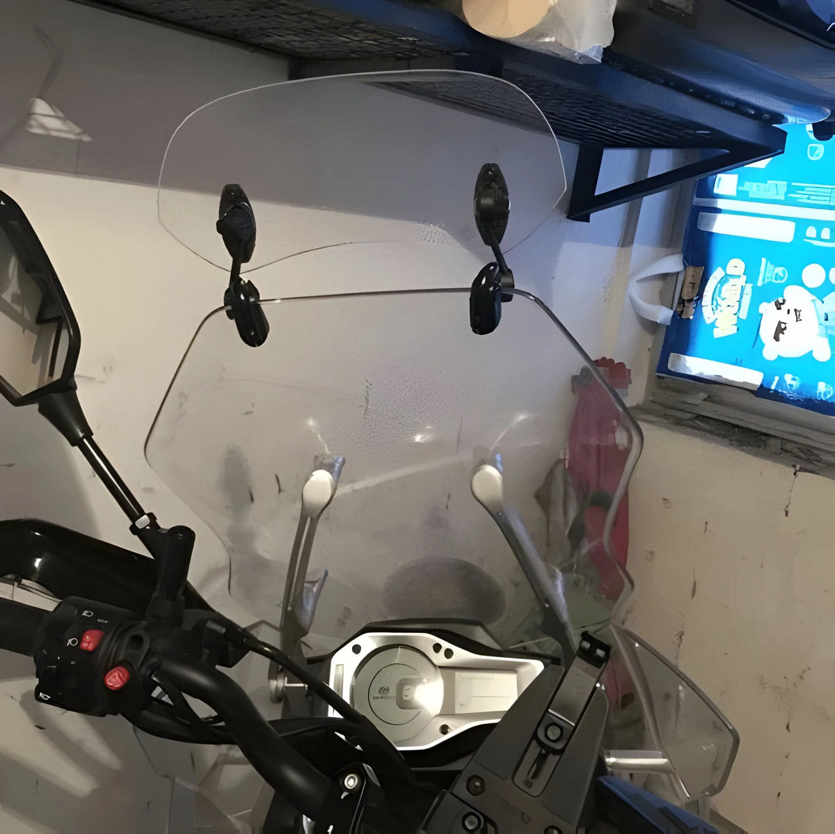 Motorcycle Windshield Extension Adjustable Clamp-On Mounting เขตวัฒนา