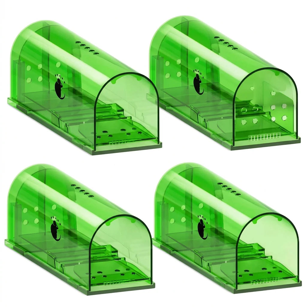 Mouse Trap Live Catch and Release Clear Body Set of 4