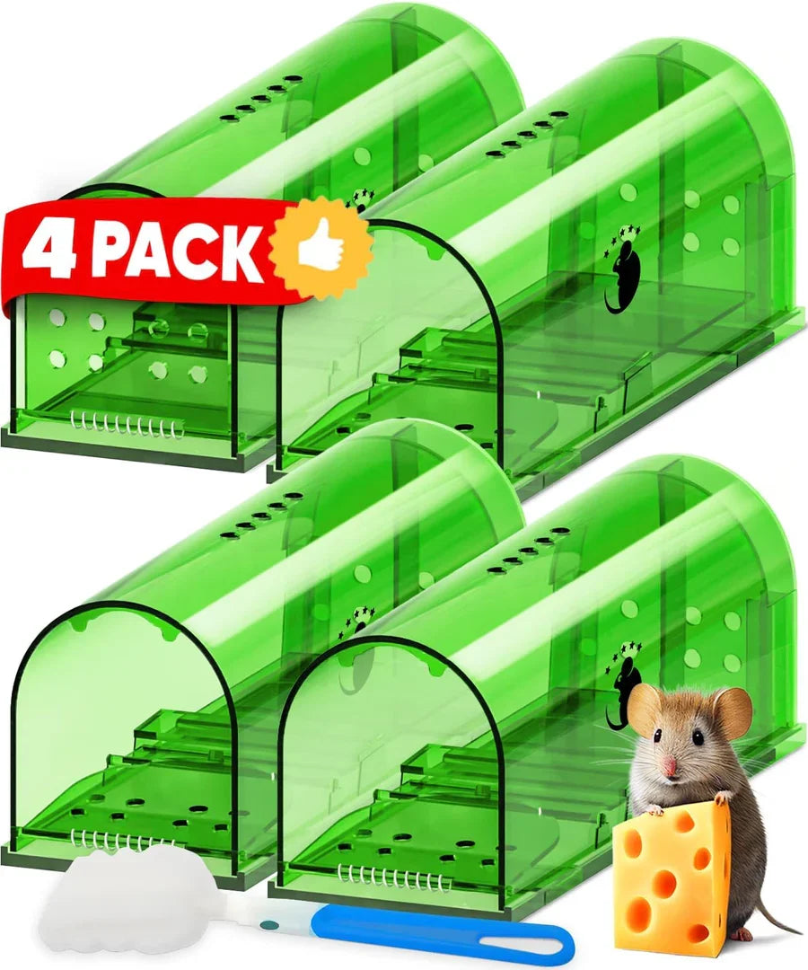Mouse Trap Live Catch and Release Clear Body Set of 4