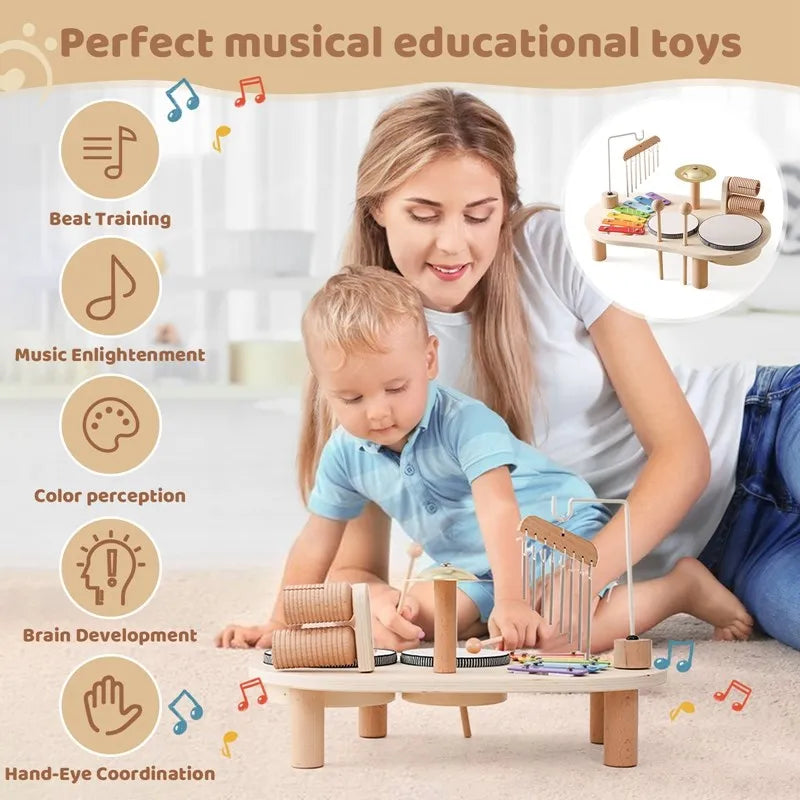 Musical Activity Table Xylophone Drums & Bell