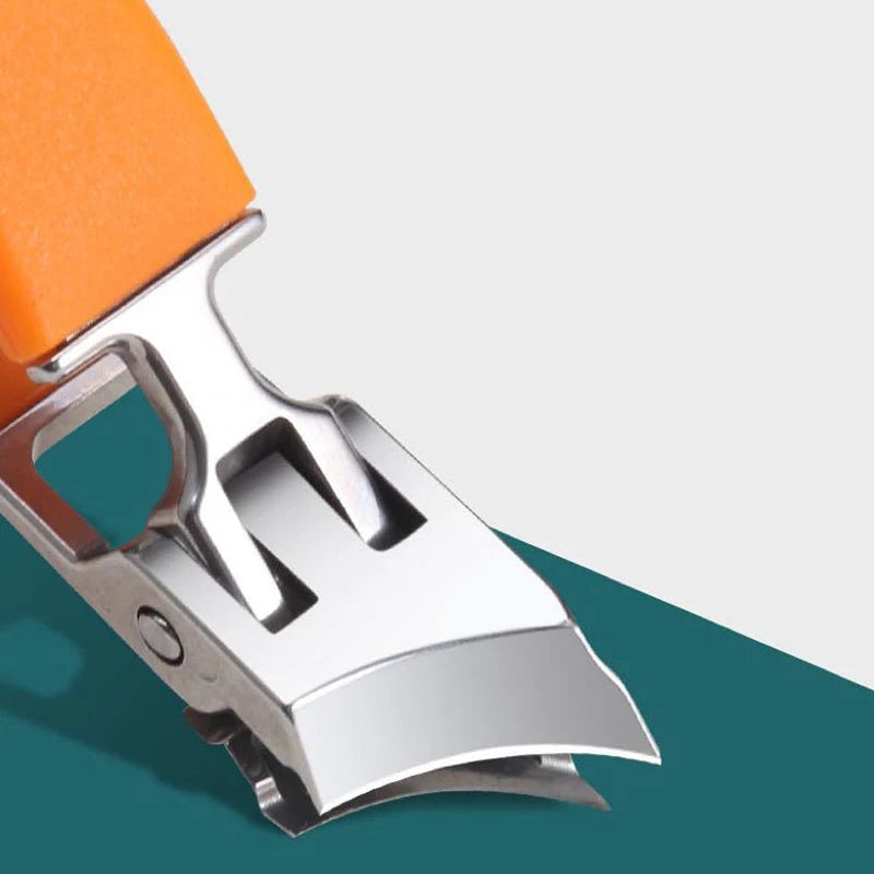 Nail Clipper Wide Cutting Surface & Integrated Clipping Container