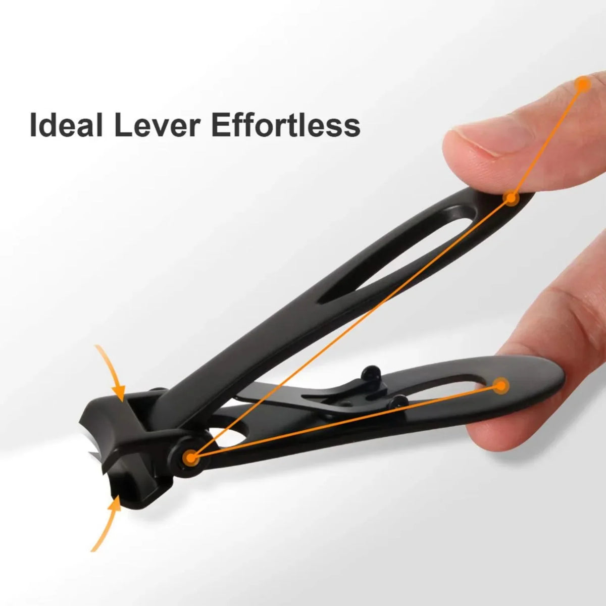 Nail Clippers Extra-Wide Jaw Stainless Steel Ergonomic Non-Slip Grip