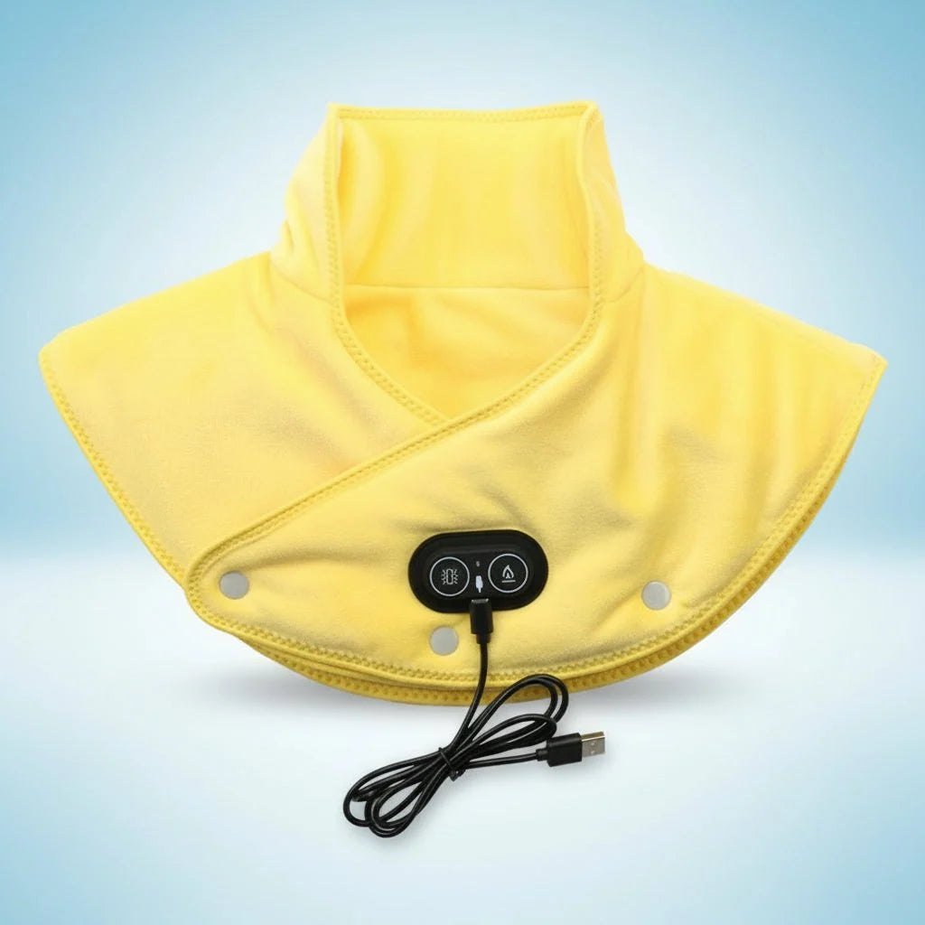 Neck & Shoulder Heat Pad Contoured Fit Vibration Massage