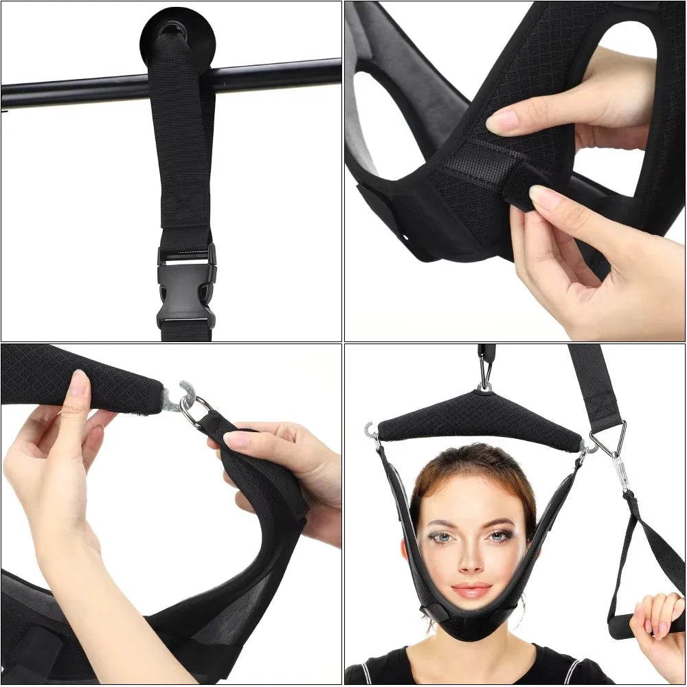 Neck Stretcher Gravity-Assisted Adjustable Door Mount Portable Design