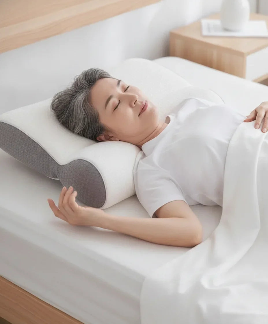 Neck Support Pillow Ergonomic Memory Foam With Ear Cavity