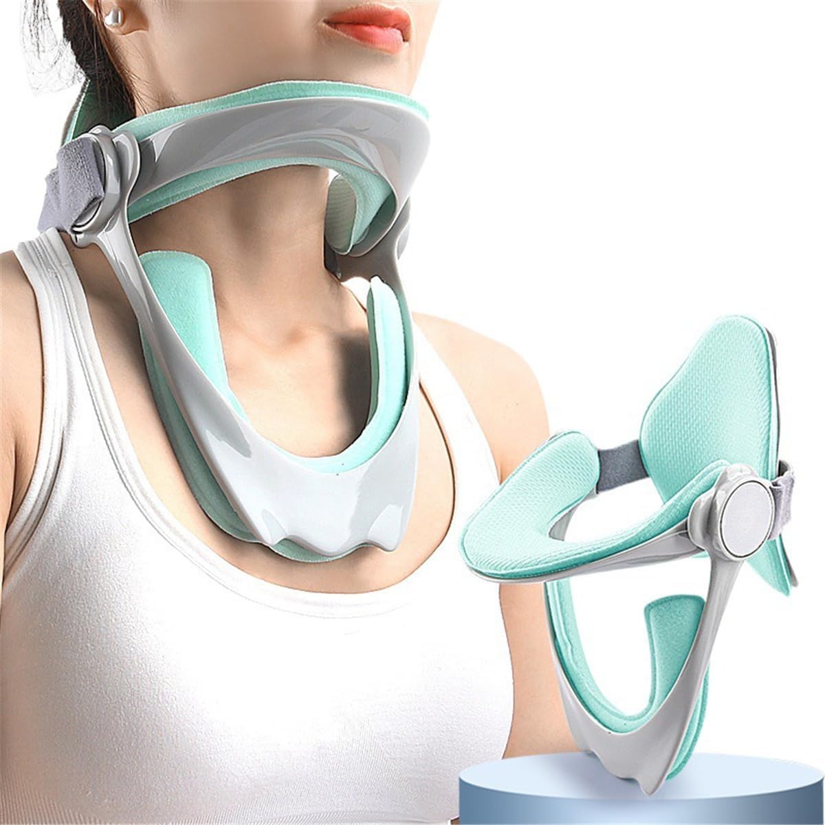 Neck Traction Device Adjustable Air & Soft Foam