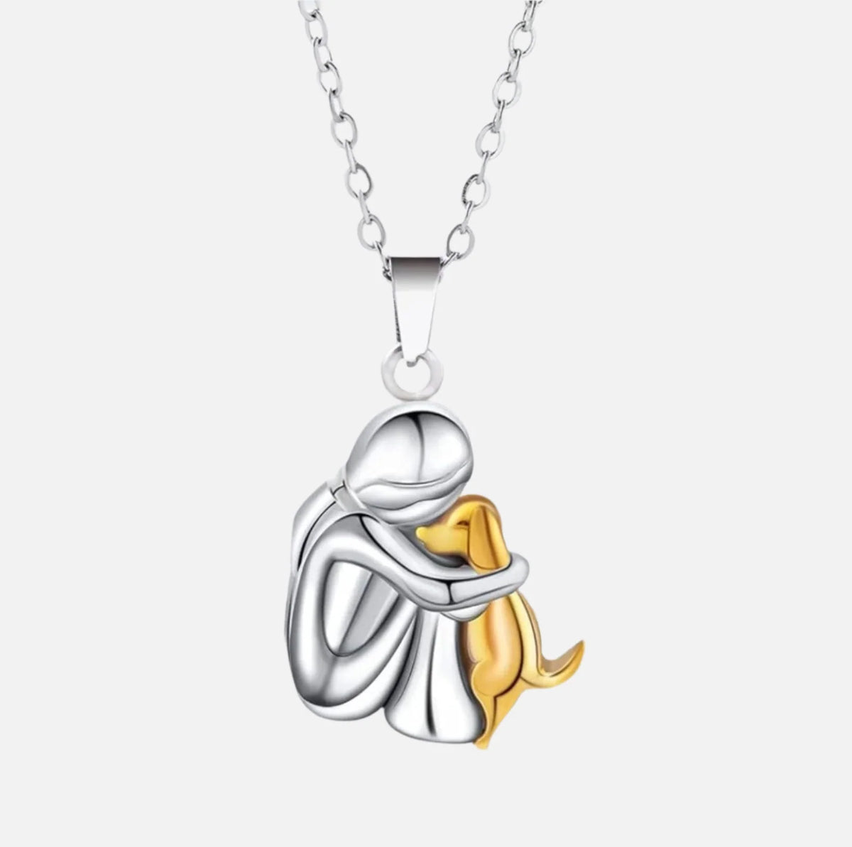 Necklace Dog Lover Silhouette Adjustable Chain Plated Finish