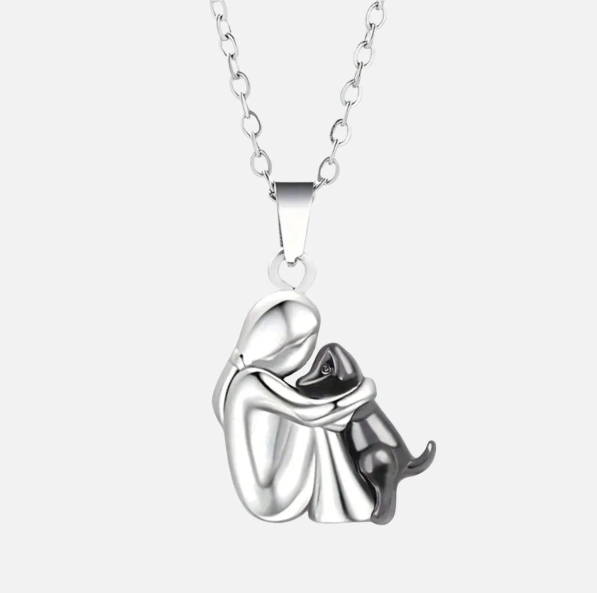 Necklace Dog Lover Silhouette Adjustable Chain Plated Finish