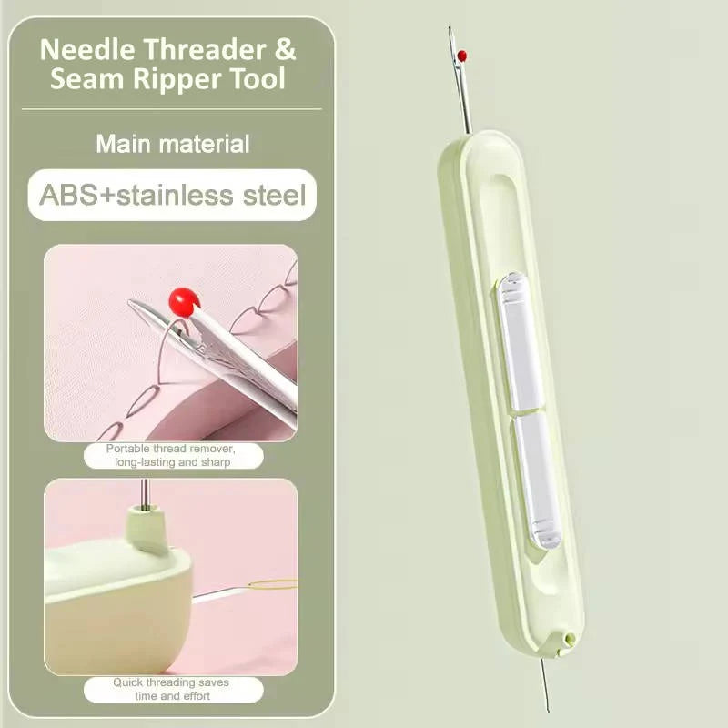 Needle Threader & Seam Ripper Dual-Ended Stainless Steel Wire