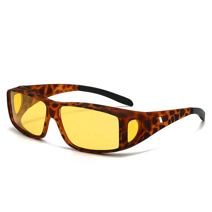 Night Driving Glasses Polarized Wraparound Over-Glasses Fit