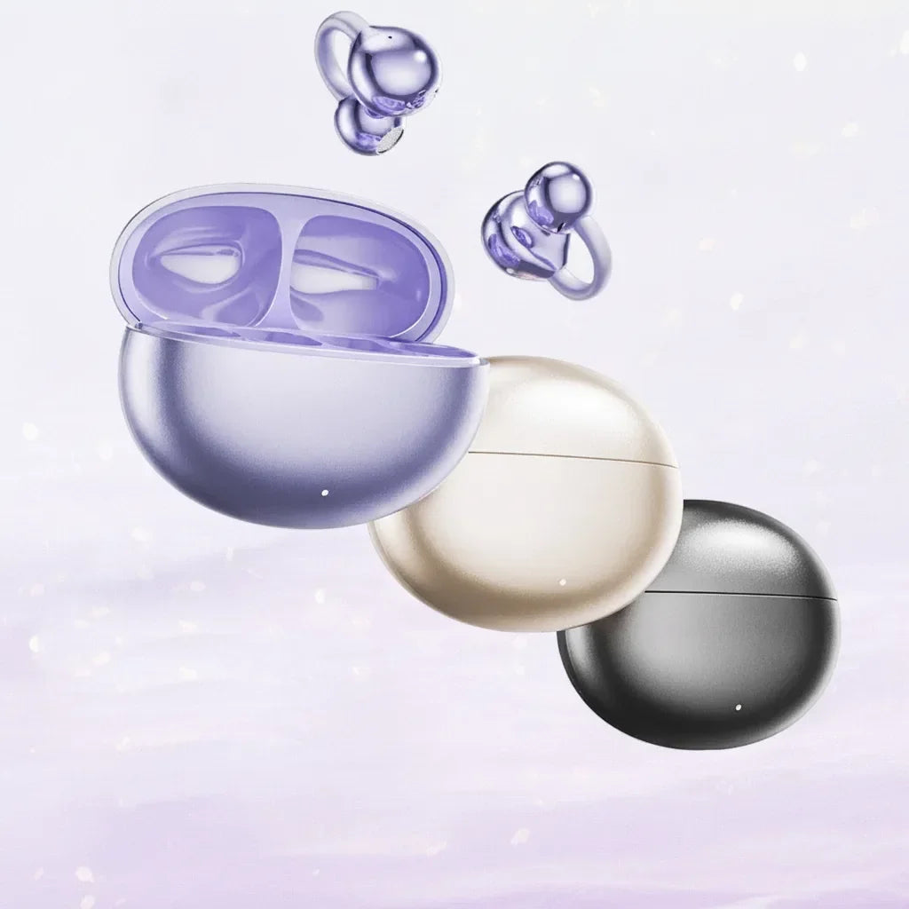 Open-Ear Earphones Bluetooth 5.4 Multipoint AI Noise Cancellation