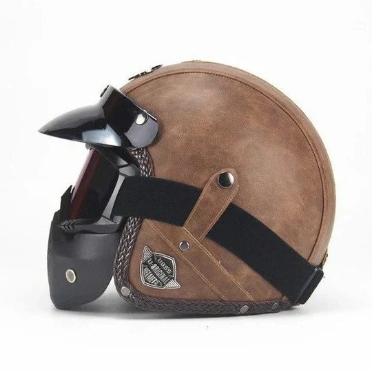 Open-Face Helmet Detachable Goggle Mask & Removable Padded Liner