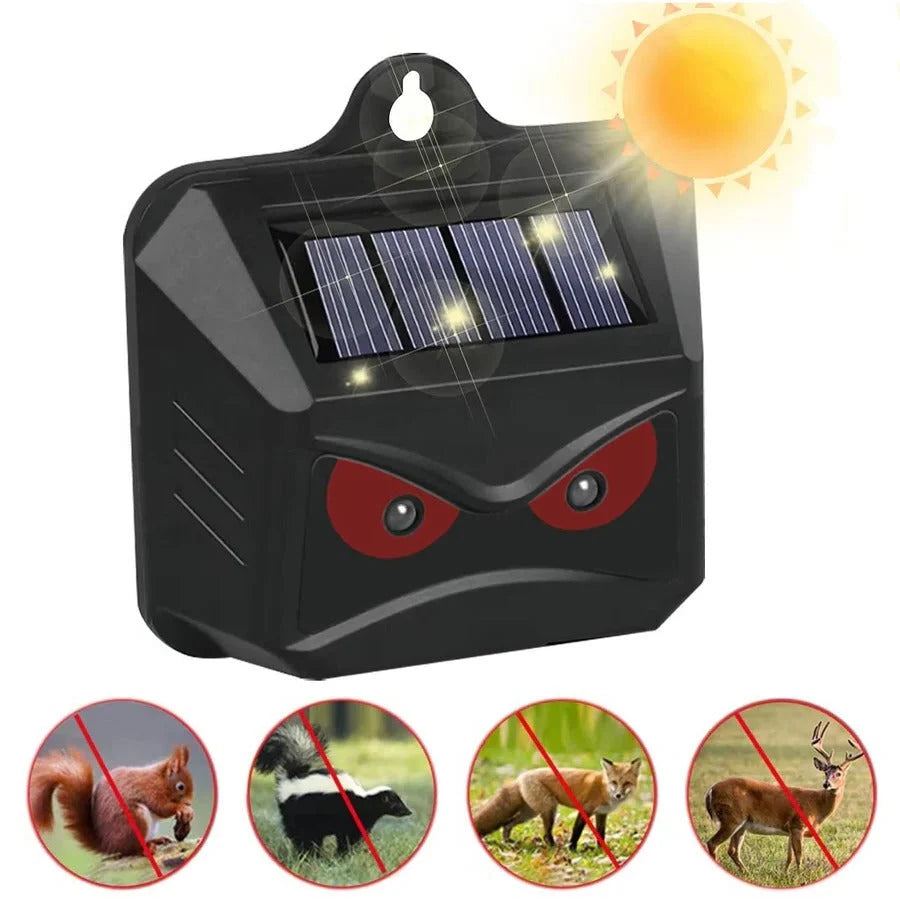 Outdoor Animal Repellent Solar-Powered Ultrasonic Adjustable Frequency