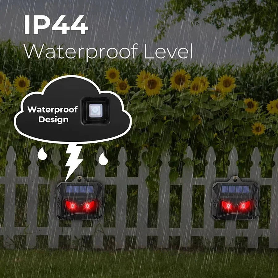 Outdoor Animal Repellent Solar-Powered Ultrasonic Adjustable Frequency