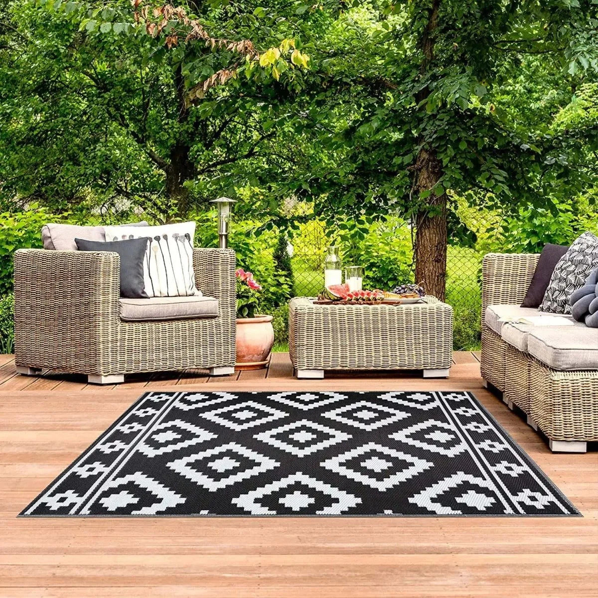 Outdoor Rug Weatherproof & UV-Resistant Quick-Drying