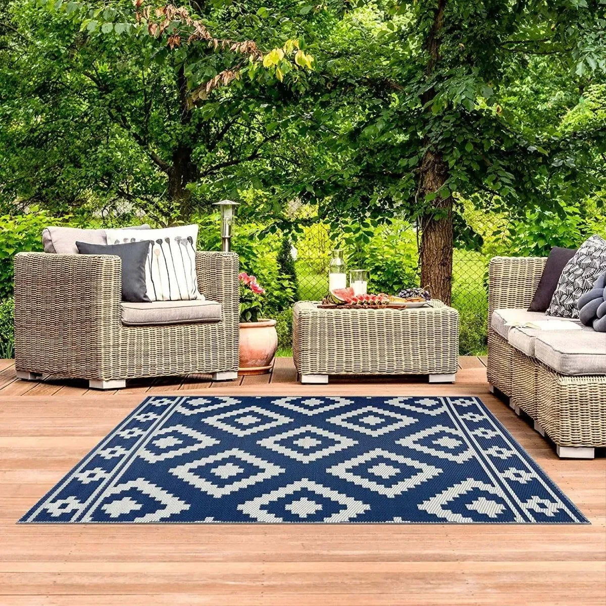 Outdoor Rug Weatherproof & UV-Resistant Quick-Drying