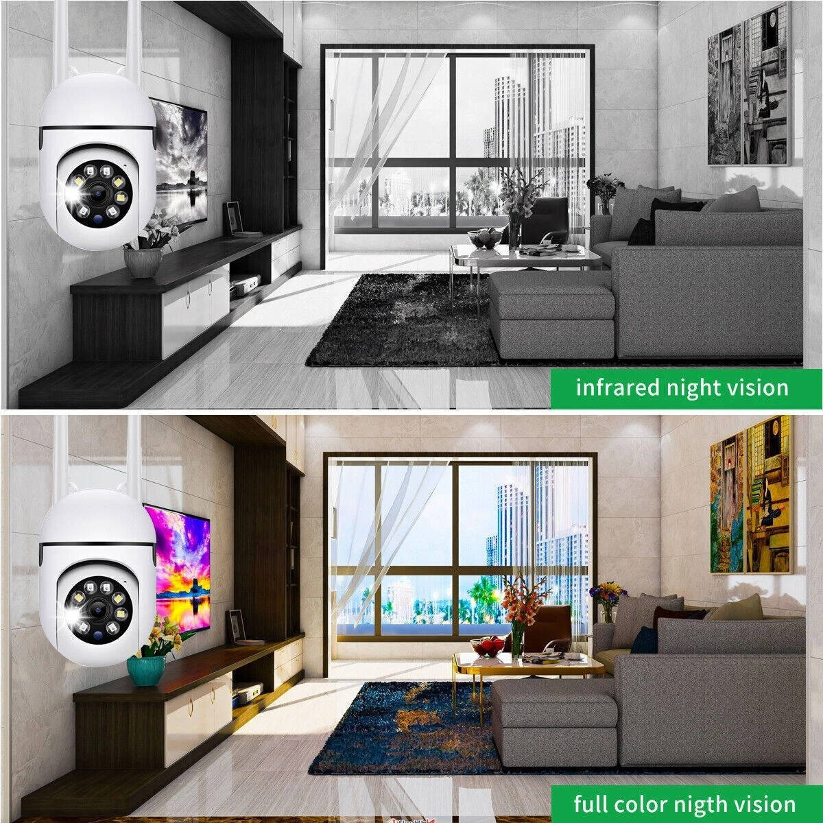 Outdoor Security Camera Pan & Tilt Night Vision