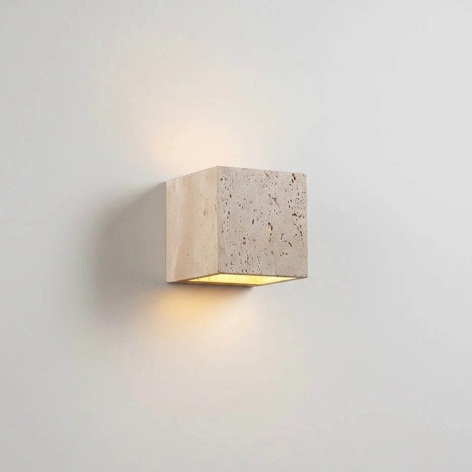 Outdoor Wall Light Yellow Travertine Weather-Resistant