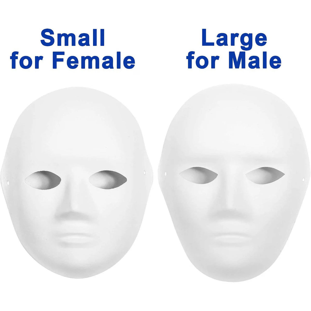 Paper Mache Masks Blank Customizable Set of 14 Two Sizes