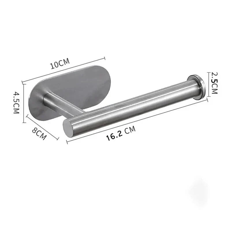 Paper Towel Holder Wall-Mounted Stainless Steel Adhesive or Screw Mounting