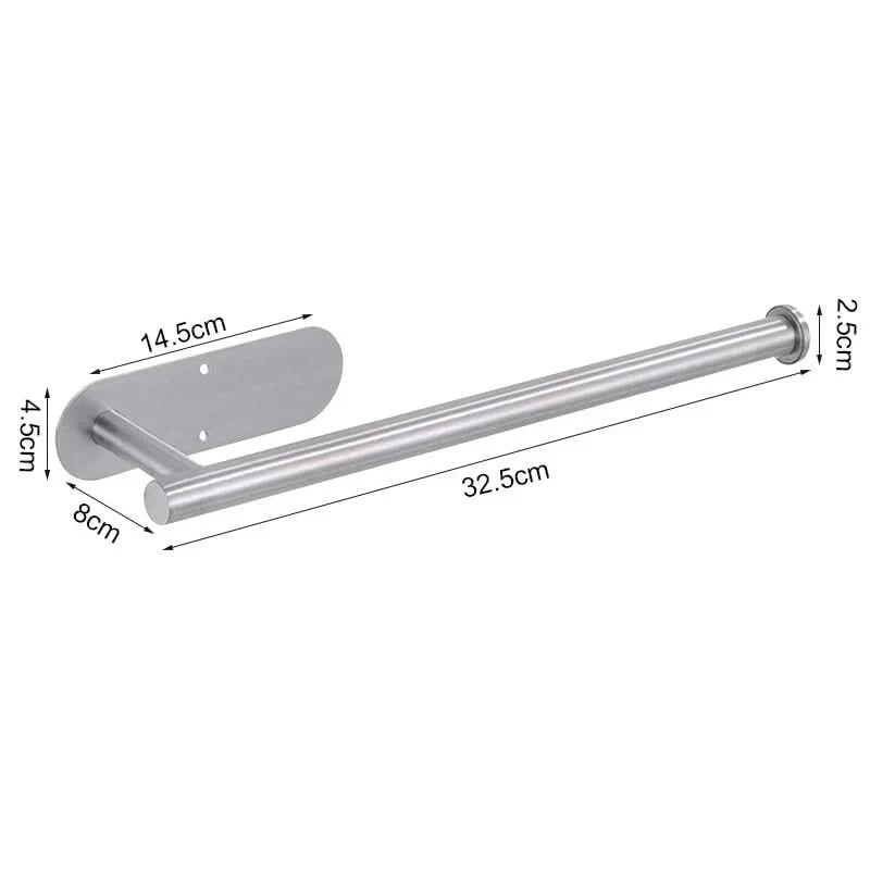 Paper Towel Holder Wall-Mounted Stainless Steel Adhesive or Screw Mounting