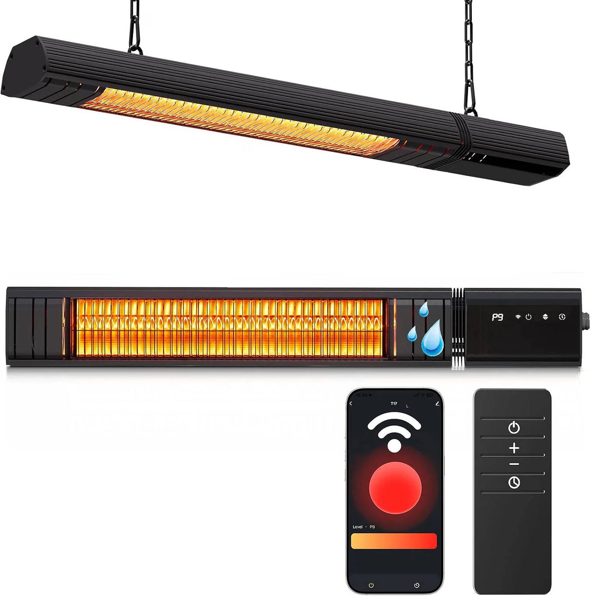 Patio Heater Infrared WiFi Wall or Ceiling Mount