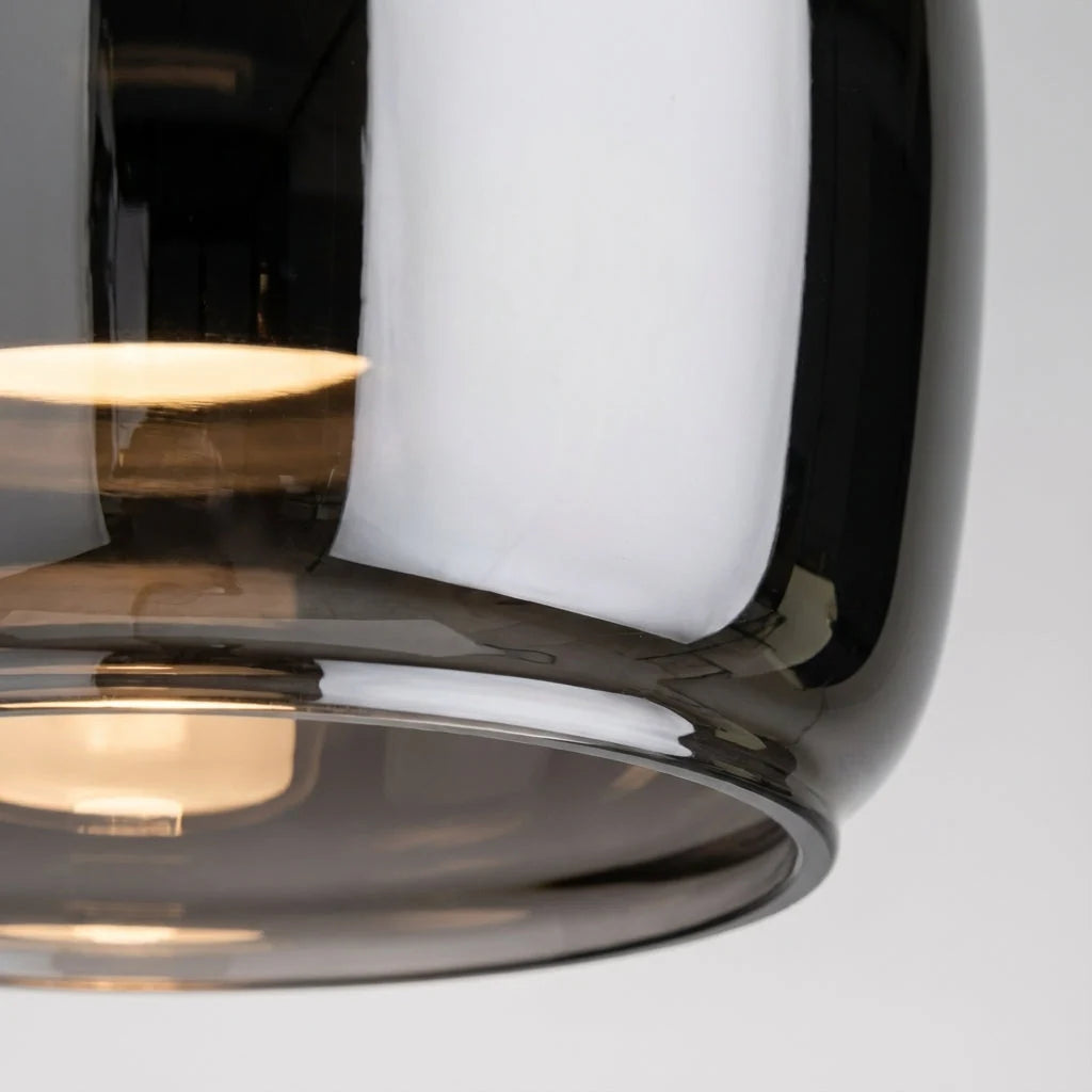 Pendant Lamp Tinted Glossy Glass Glare-Free E27 Socket