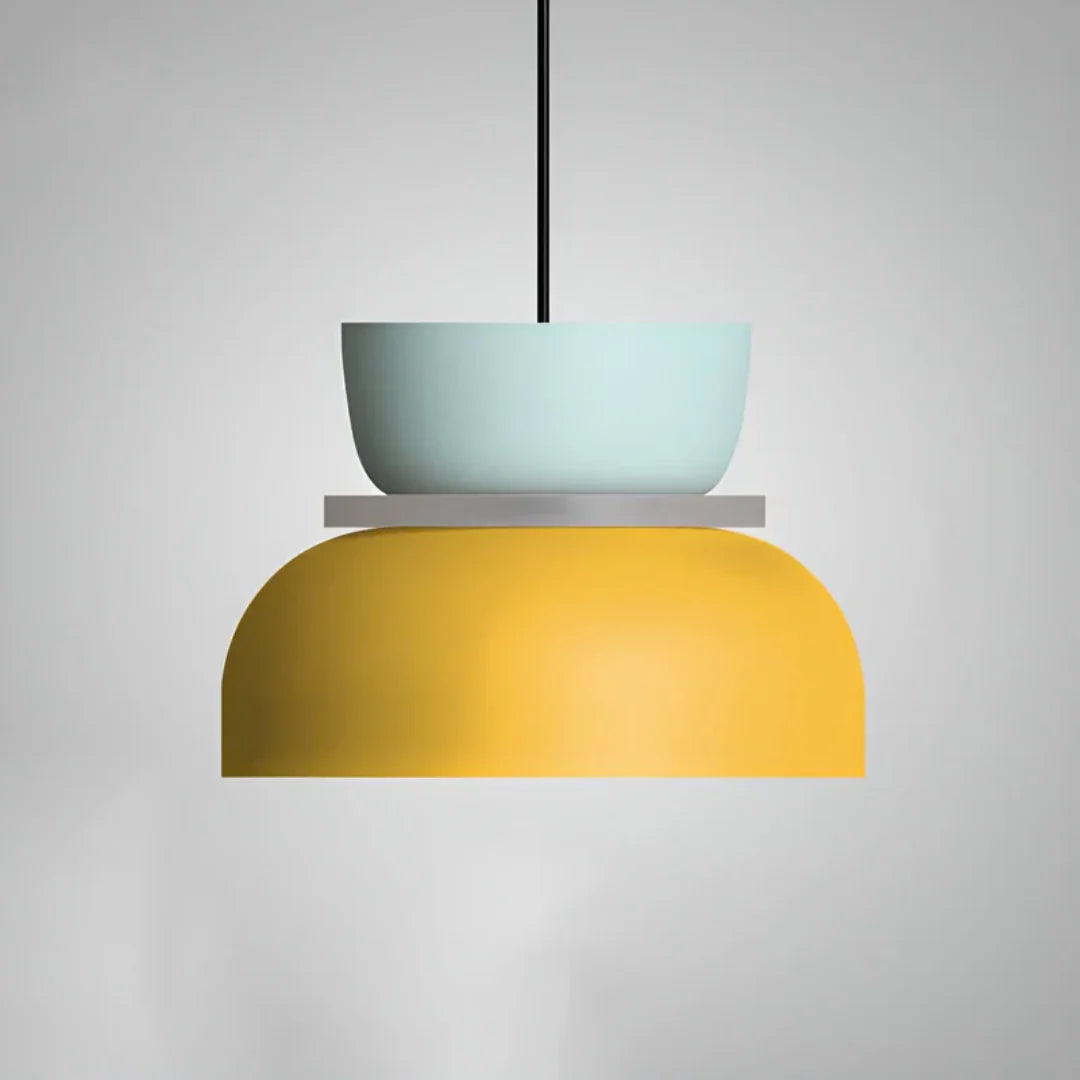 Pendant Light Two-Tone Pastel Metal Shade & E27 Socket