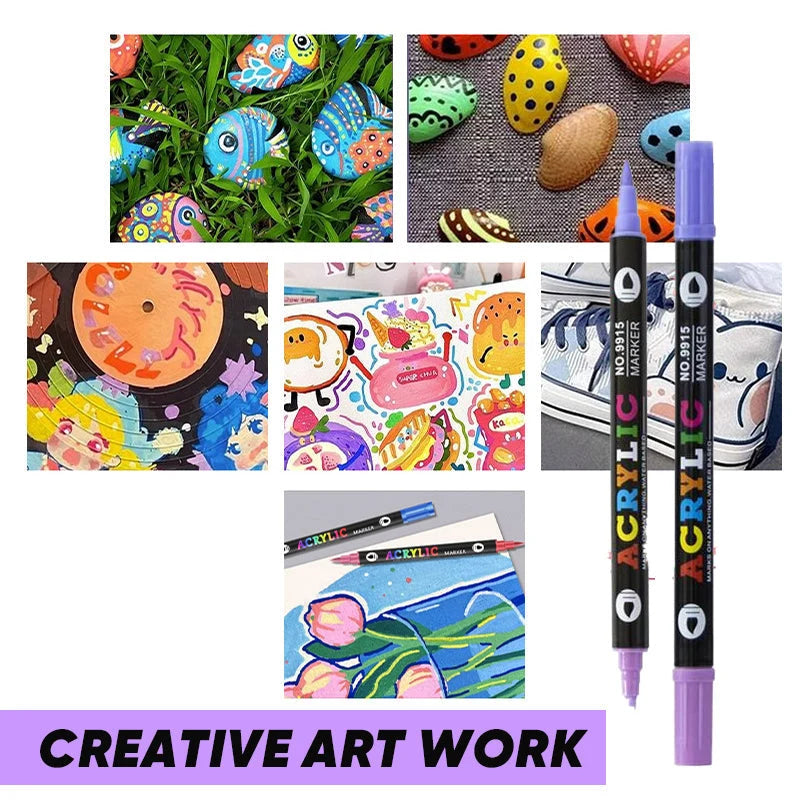 Permanent Marker Set Fine Precision Tip Waterproof & UV-Resistant