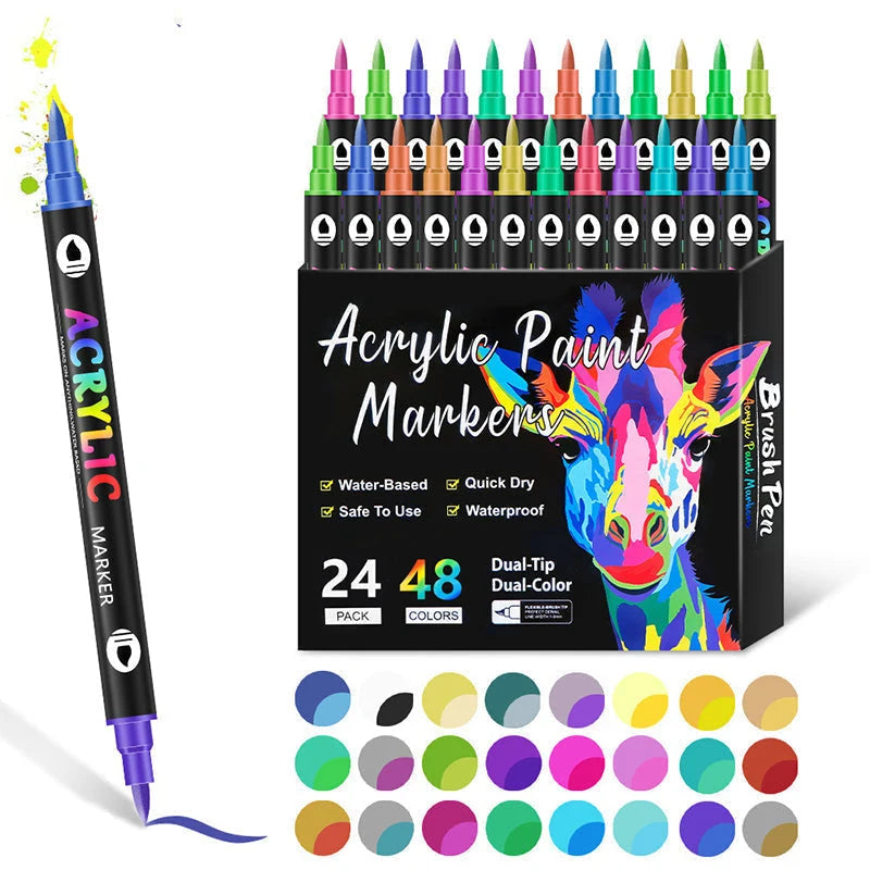 Permanent Marker Set Fine Precision Tip Waterproof & UV-Resistant