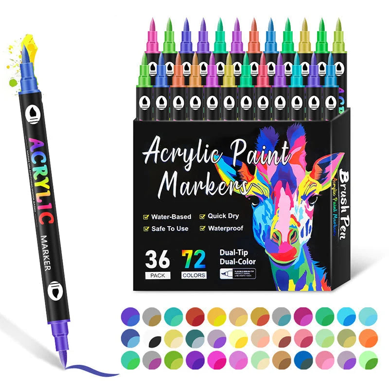 Permanent Marker Set Fine Precision Tip Waterproof & UV-Resistant