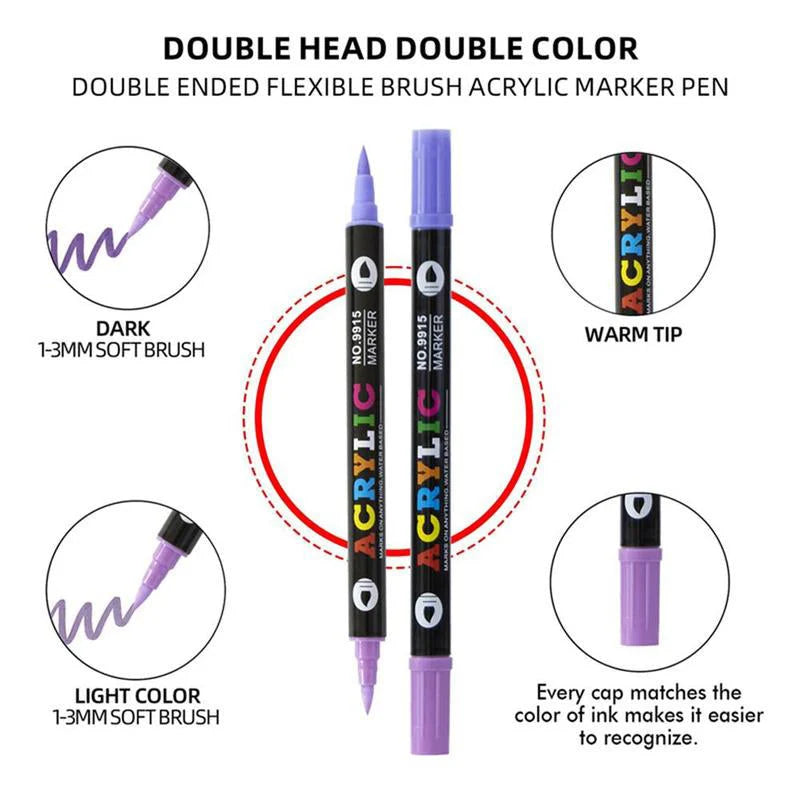 Permanent Marker Set Fine Precision Tip Waterproof & UV-Resistant