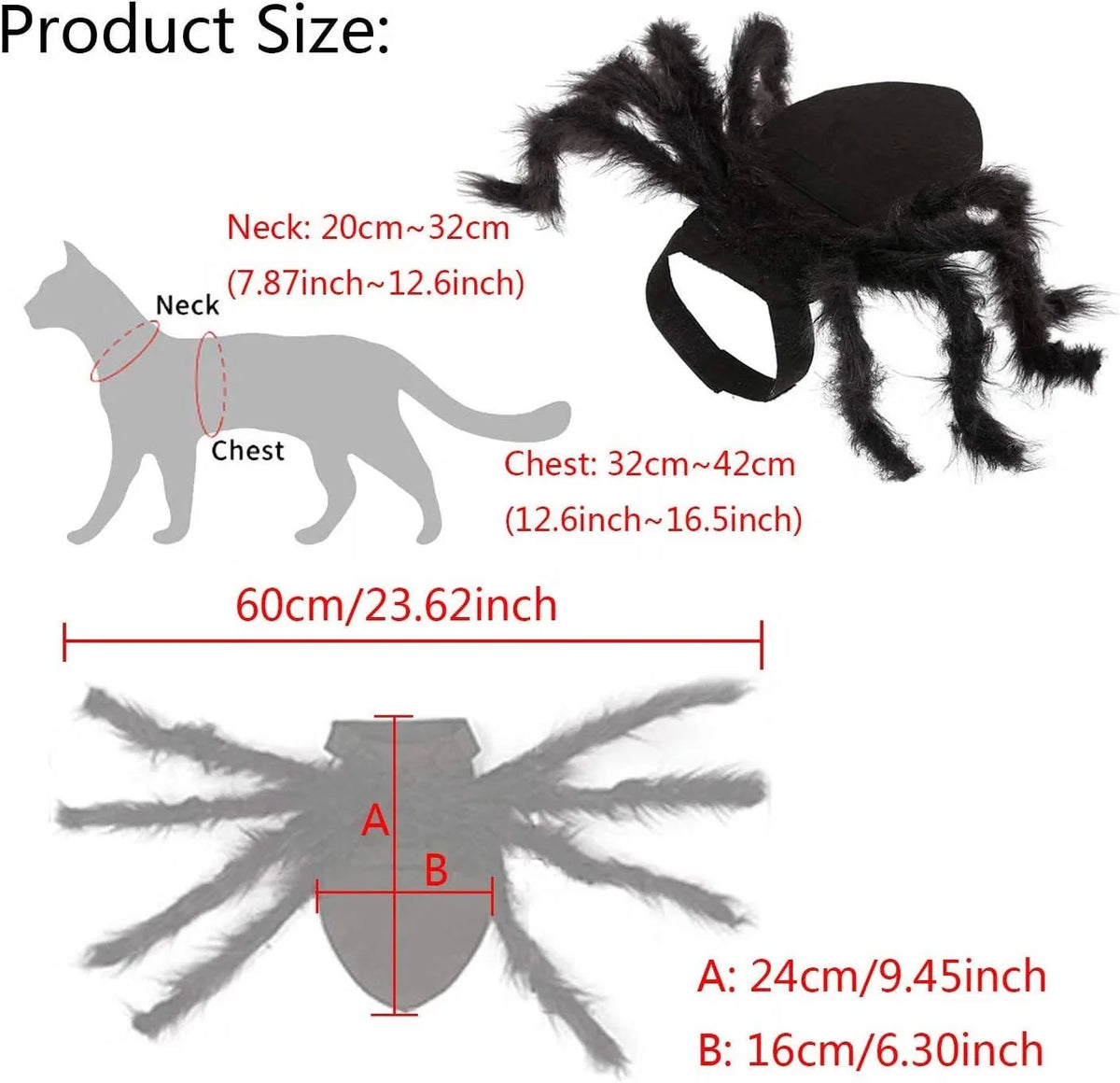 Pet Costume Spider Bendable Wire Legs Adjustable Straps