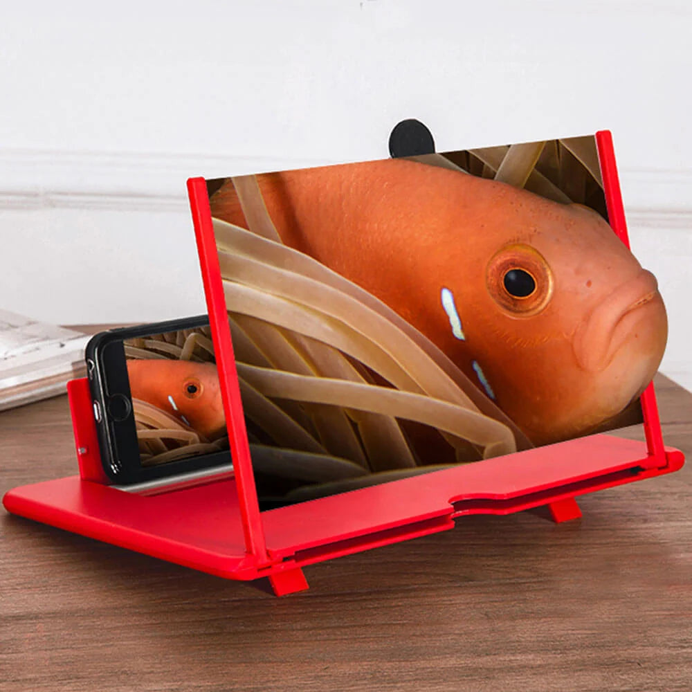 Phone Screen Magnifier Foldable 3D HD Lens & Stand