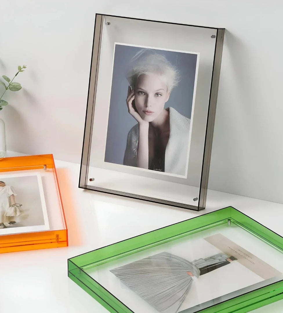 Photo Frame Acrylic Floating Desk & Wall Display