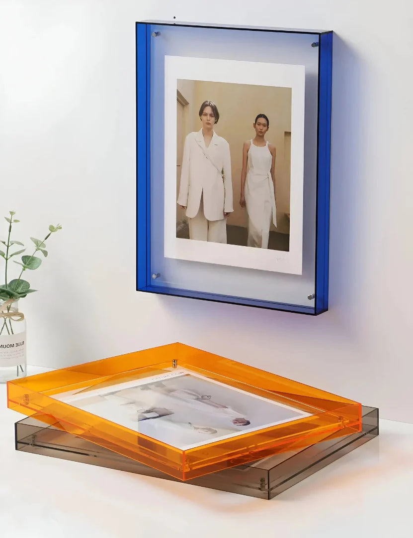 Photo Frame Acrylic Floating Desk & Wall Display