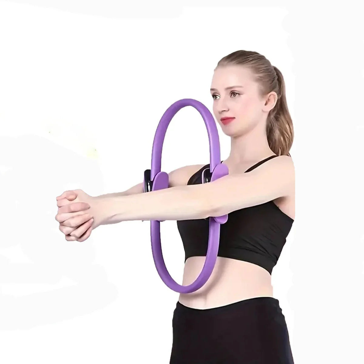 Pilates Ring Fiberglass Core Non-Slip Foam Handles