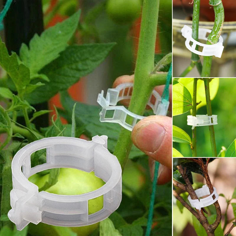 Plant Support Clips Quick-Release Reusable Set of 100