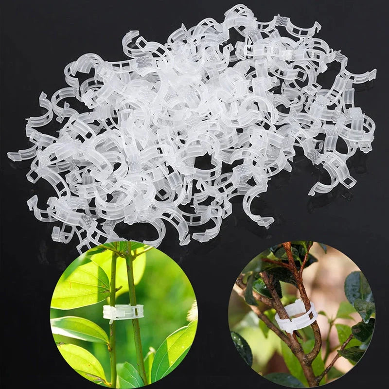 Plant Support Clips Quick-Release Reusable Set of 100