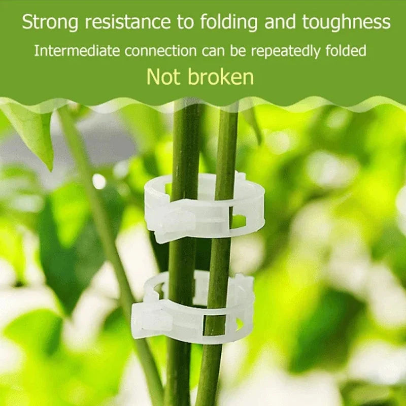 Plant Support Clips Quick-Release Reusable Set of 100