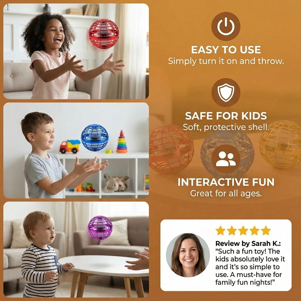 Play Ball Rechargeable LED Aerodynamic Indoor & Outdoor