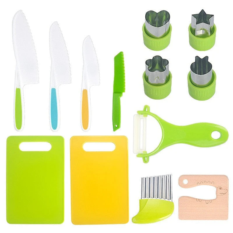 Play Kitchen Tool Set Child-Sized Easy-Grip Handles